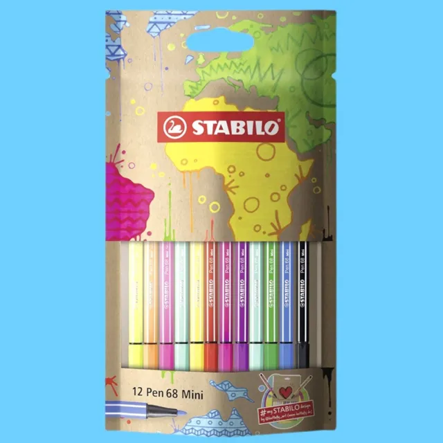 Premium-Filzstift - STABILO Pen 68 Mini - #mySTABILOdesign Edition - 12er Pack