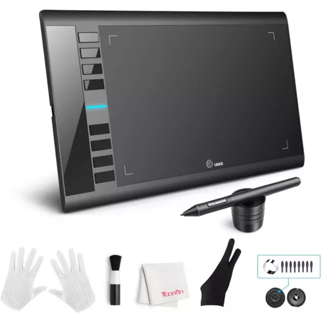 UGEE M708 V3 Drawing Tablet,10x6in 3D Digital Graphics Tablet with 8192 Level PC