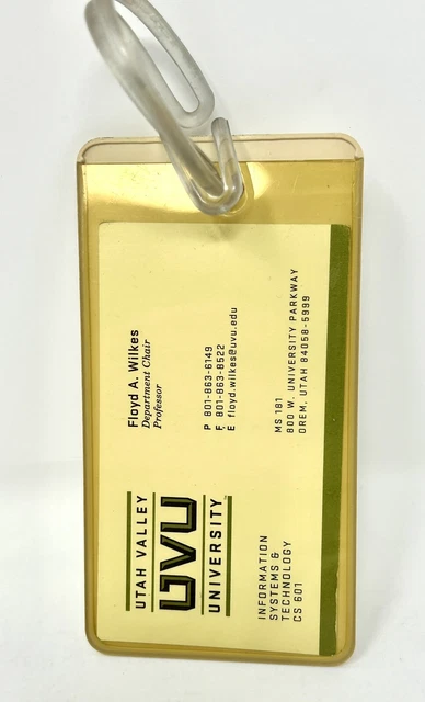 IBM vtg Luggage Baggage Briefcase Logo Tag - You're Always a Winner with 3