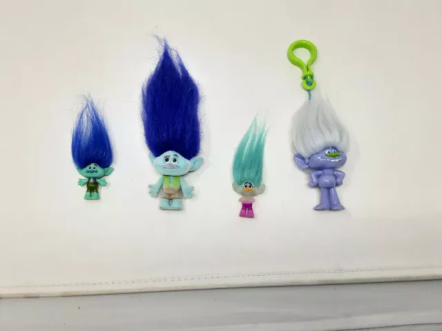 Hasbro Dreamworks Trolls - Flocked Branch, Branch, Guy Diamond Keyring & Creek