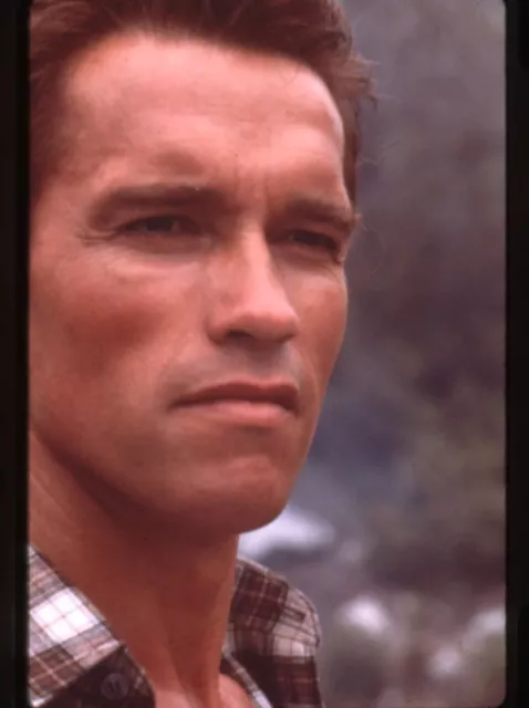 Arnold Schwarzenegger Commando Portrait Original 35mm Transparency Stamped 1985