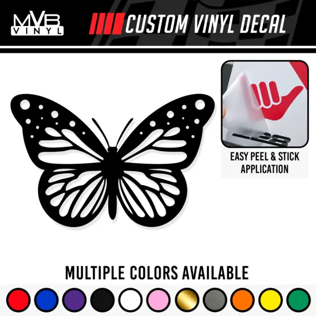 Butterfly Vinyl Decal Sticker | Wings Cute Summer Spring Monarch 501