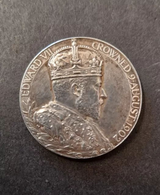 Edward VII, Silver Coronation Medal, 1902, 0.925 Silver