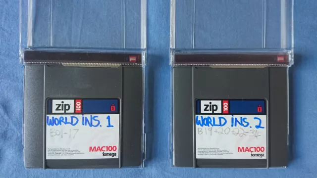 EMU world instruments sample collection on 2 ZIP100 disks