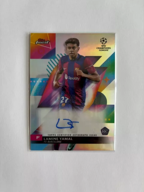 TOPPS UCC FINEST 2024 Lamine Yamal Auto Card Barcelona Rookie RC