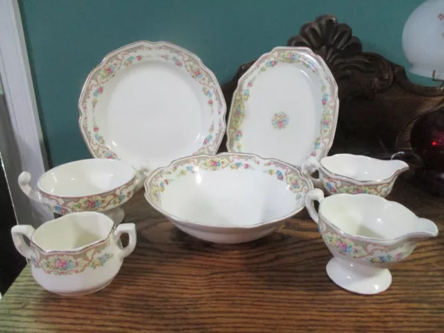 Mount Clemens Mildred Odd Lot Cream Sugar Serving Bowl Platter Plate