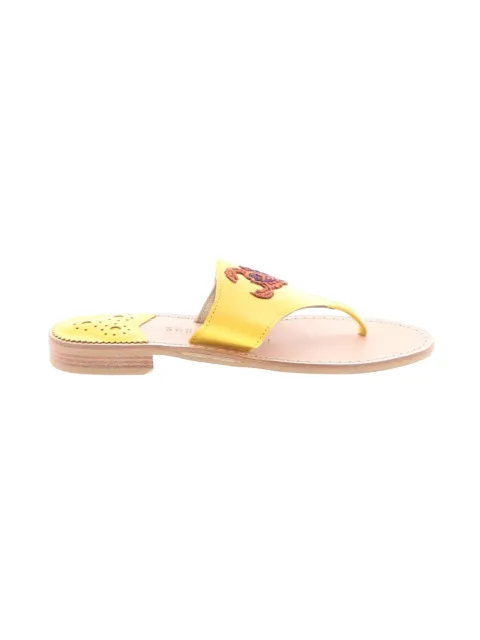 Jack Rogers Women Yellow Sandals 7.5