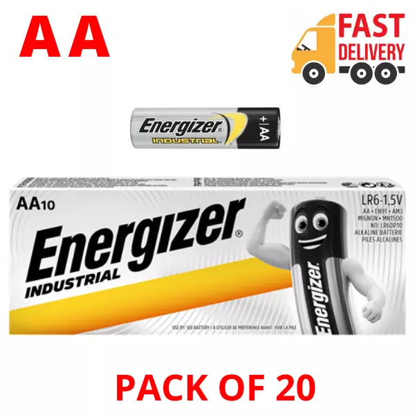 Energizer Industrial Aa Alkaline Batteries Lr03 Lr6 Expiry 2030 - Free Delivery