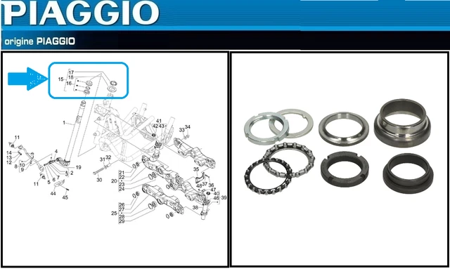 Sifam - Roulement de Colonne de Direction Gilera Piaggio Runner-Liberty