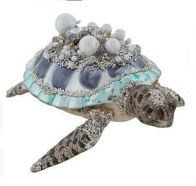 Glass Sea Turtle Ornament Ocean Beach Reptile Hawaii Florida Fish Reptile Pet