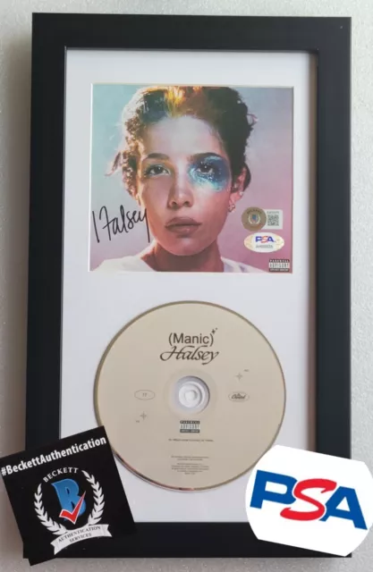 Halsey Cd Display Autographed Beckett Bas Coa Psa Signed Music Singer Psa/Dna