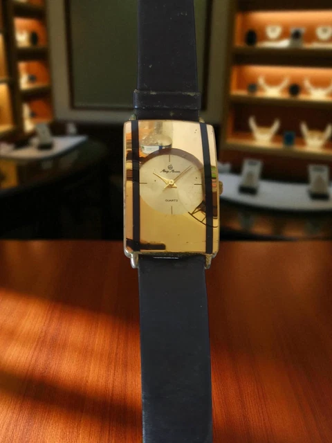 Montre homme vintage ancienne à quartz, pile à remplacer, style rétro collection