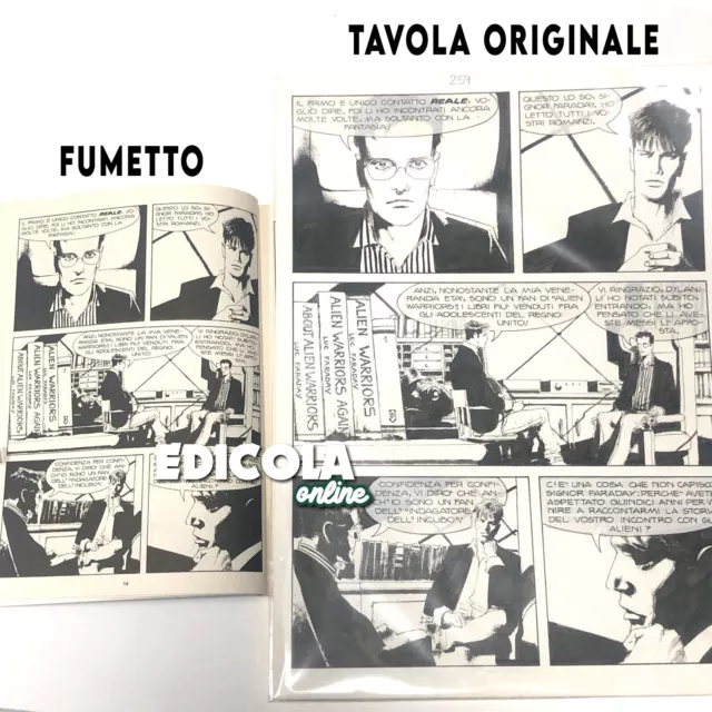 Tavola Originale + Fumetto di DYLAN DOG Corrado ROI numero n. 259 Originale 2008 2