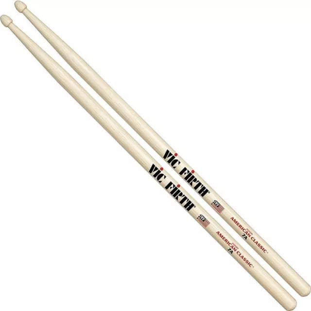 Vic Firth 7A Coppia Bacchette Punta Legno