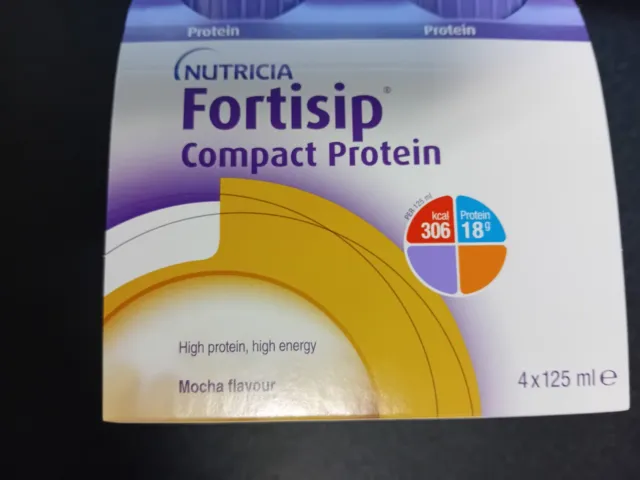 Nutricia Fortisip Compact Protein Drink - 125ml (3 boxes x 4pack )mocha 12 bott