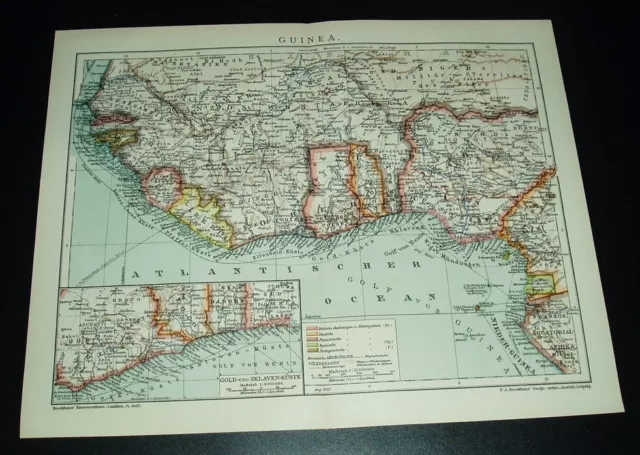 Guinea / alte Landkarte mit Jahreszahl 1912
