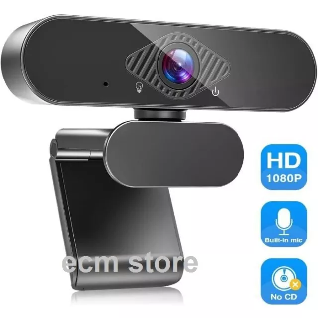 Webcam USB 1080P Full HD avec Microphone Stéréo Caméra Web /EBMU