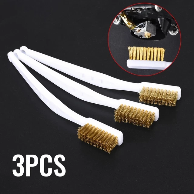 Set spazzole professionali in filo di rame 3 pezzi con comoda maniglia in plastica