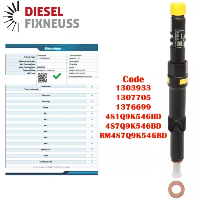 Reconditioned Ford Mondeo Jaguar X Type 2.0 Tdci Diesel Fuel Injector Ejdr00504Z