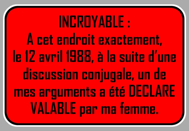 Anniversaire Humour Mari Femme 10cmx7cm Autocollant Sticker Maison Ia093 Eur 4 90 Picclick Fr