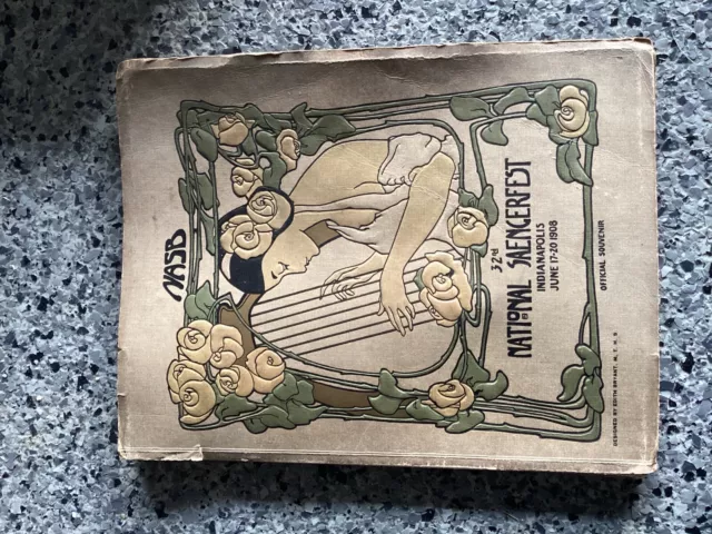 1908  NATIONAL SAENGERFEST, INDIANAPOLIS SOUVENIR MUSIC PROGRAM GREAT BEER ADs