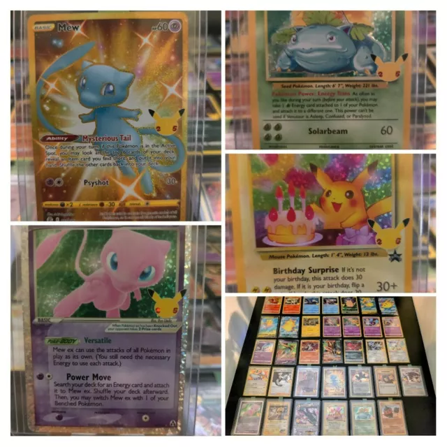 2021 Pokemon Celebrations Partial Master Set 25th Anniversary 34/50 Gold Mew NM