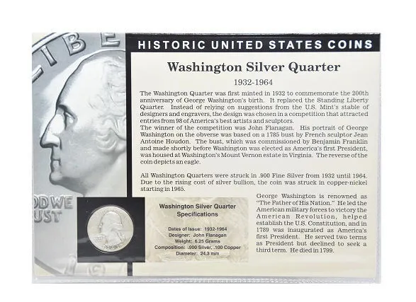 The Morgan Mint Historical United States Coins Silver Dime & Silver Quarter Set