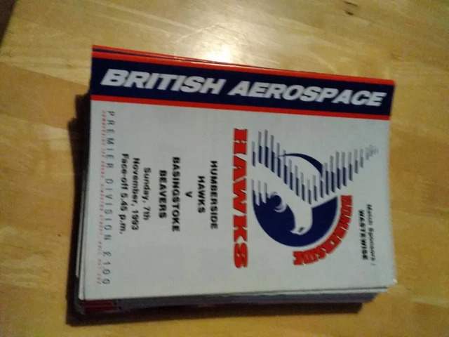 1993/94 Humberside Hawks V Basingstoke Beavers Ice Hockey 7/11