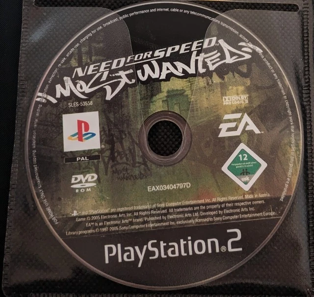NEED FOR SPEED Most Wanted PS2 Game Disc Only (Sony PlayStation 2