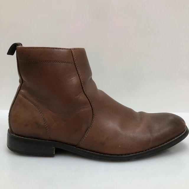 Moretti Black Label Mens Alan Cap Toe Boots Size 13D Cognac Brown Side Zipper Moretti black label brown - Gem main image 4
