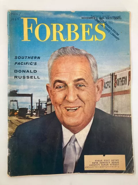 VTG Forbes Magazine November 1 1965 Southern Pacific's Donald Russell