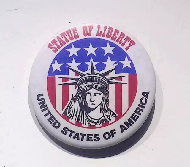 Statue Of Liberty United States Of America Advertisement Button Pin