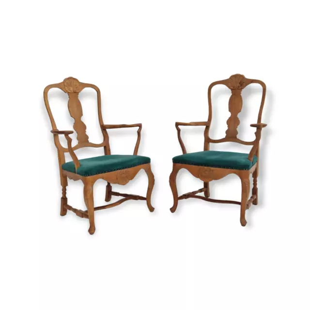 1960s, Danish design, pair of armchairs, oak wood, original very good condition.