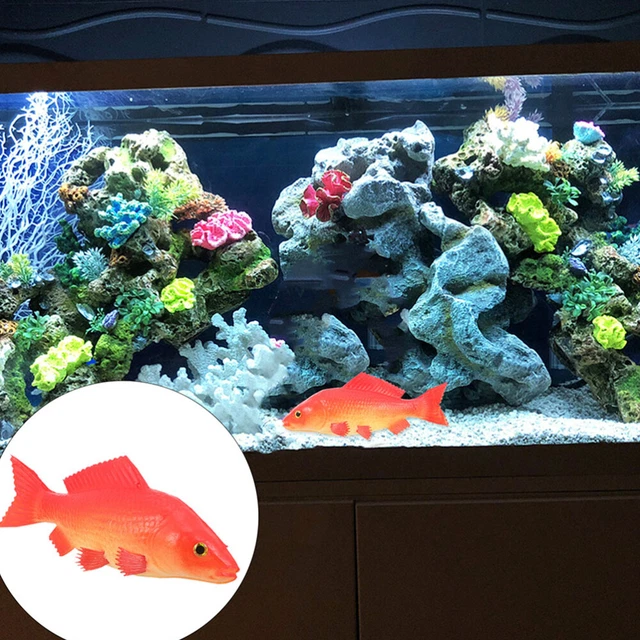 2 piezas adorno artificial de peces de simulación modelo animal de escritorio