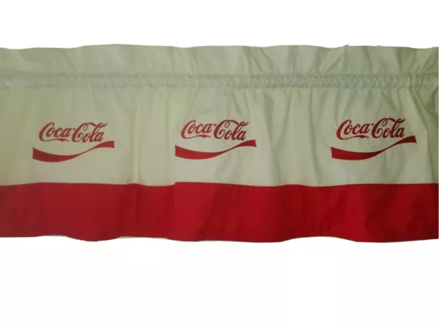 Custom Lined Valance 42 X 15  Retro Coca Cola Coke Soda Pop Drink Curtain