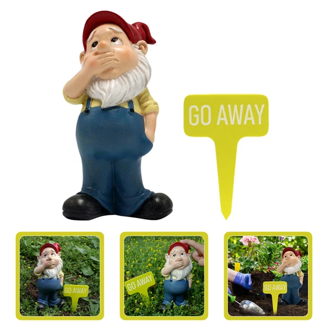 Garten Dekorative Figur Gnomenstatuen Im Freien Bedecke Deinen Mund