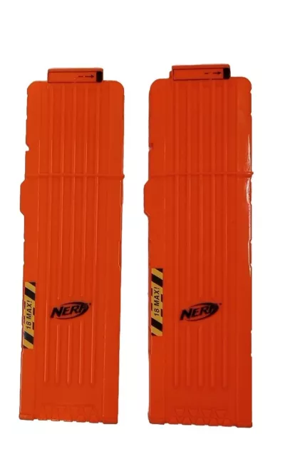 Nerf N-Strike 18 Max Round Dart Gun Ammo Clip Magazine Lot of 2