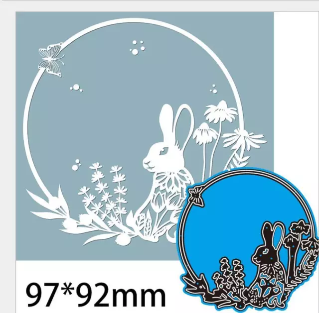 Metal Cutting Dies Garland Bunny Embossing Scrapbooking Stencil Craft Die Cut