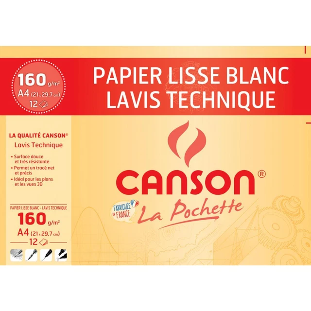 technisches Zeichenpapier, 240 x 320 mm, 160 g/ qm CANSON C200037101 (3148950371