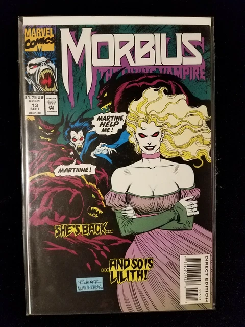 MORBIUS THE LIVING VAMPIRE Comic #13 (Sep 1993, Marvel) 9.4 NM