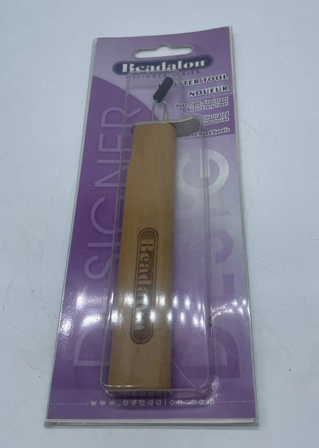 Herramienta de anudo manual Beadalon para hacer joyas cuentas de perlas hebra nuevo