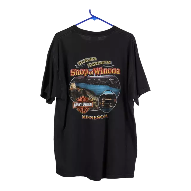 Winona, Minnesota Harley Davidson Graphic T-Shirt - XL Black Cotton