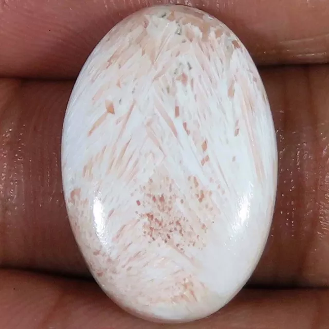 20.00 Karat 100% Natürlich Rosa Skolezit Oval Cabochon Edelstein 17x26x5 MM