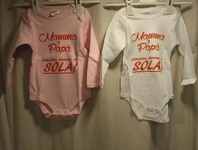 Set Da 2 Body Neonata/Neonato Manica Lunga