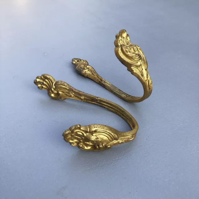 Pair Of Antique French Gilt Bronze Ormolu Curtain Tiebacks