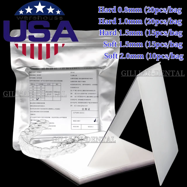 20 Sheets 1.0mm Dental Soft Splint - Thermoforming Material For Vacuum Forming Machine, 5" X 5" Sheets - View #10