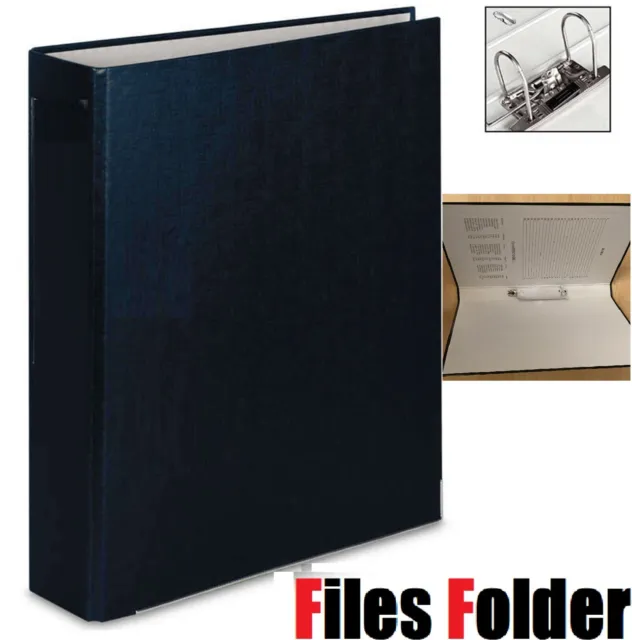 A4 Large Metal Lever Files Folders Ring Binder Document Paper Storage File