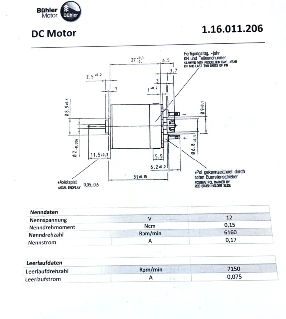 Bühler Modellbahn Motor 1.16.011.206 3