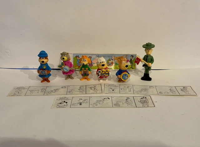 Kinder Orso Yoghi 1995 Sorpresine Componibili Con 4 Cartine.