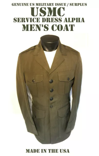 Usmc Men's Alpha Coat Service Dress A Us Military Uniform Jacket Choose Size